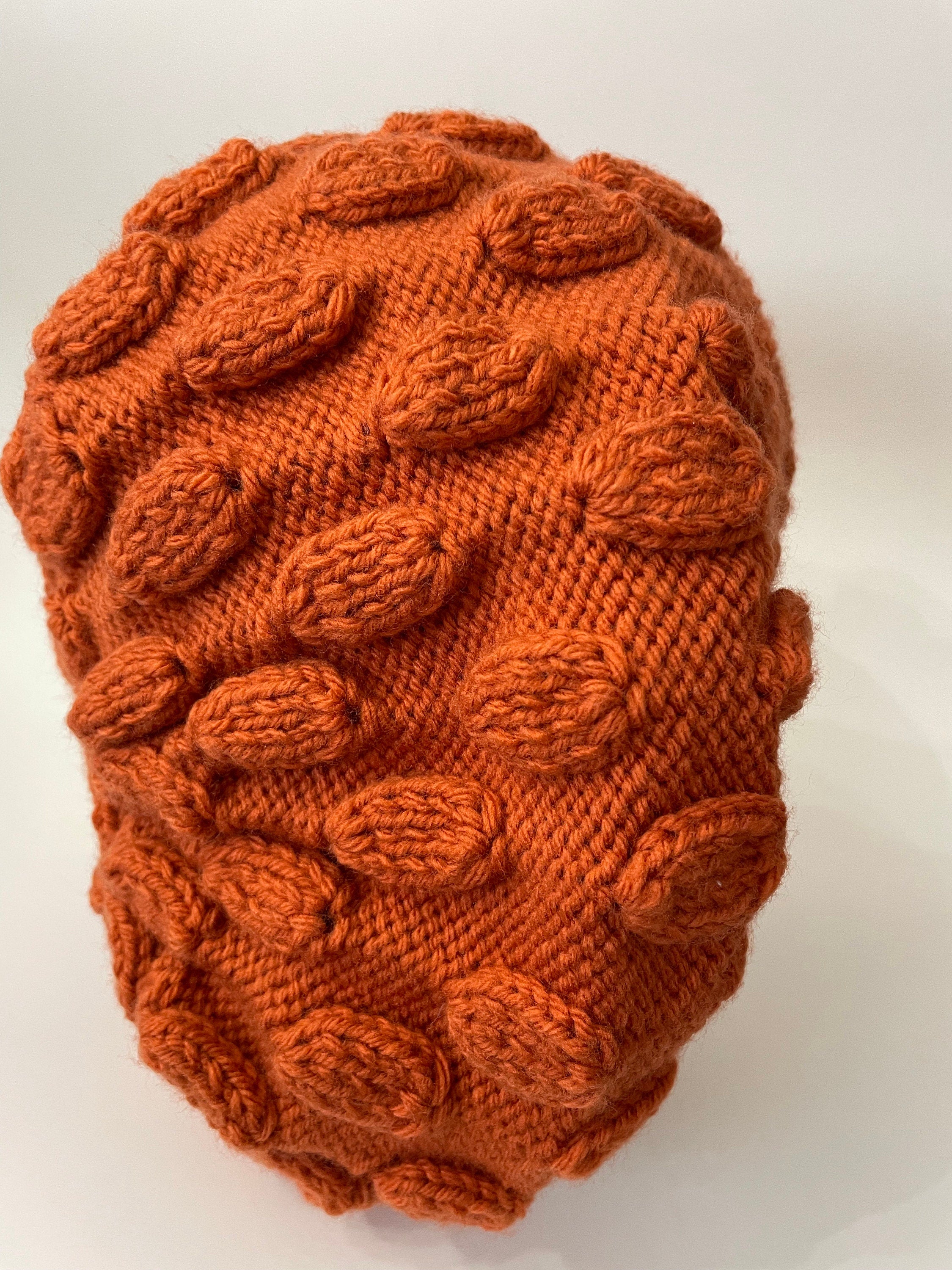 Handmade Knitted Hat - Leaf