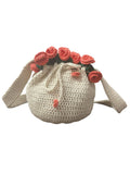 Crochet Bouquet of Roses Drawstring bag