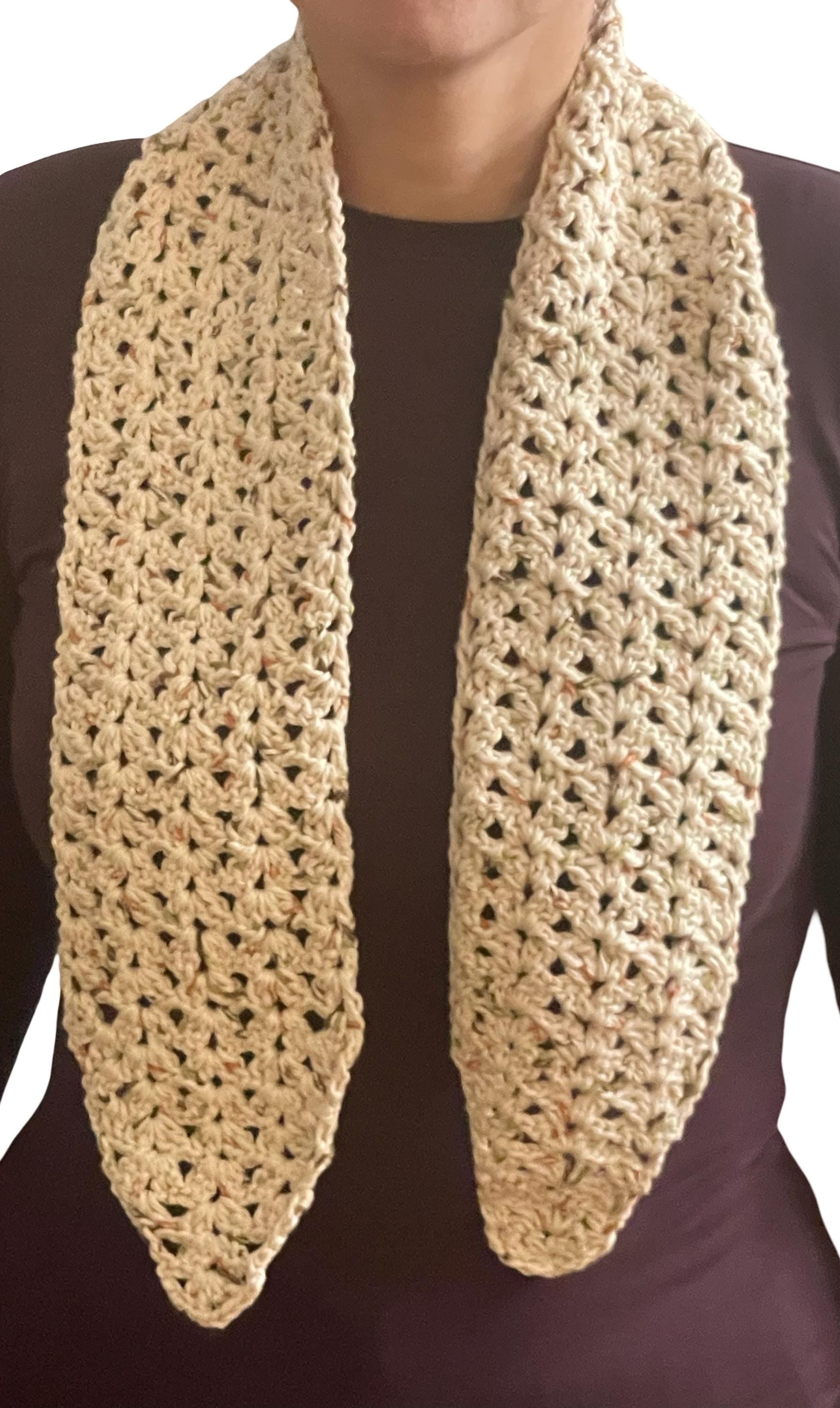 Handmade Crochet Scarf - Triangular