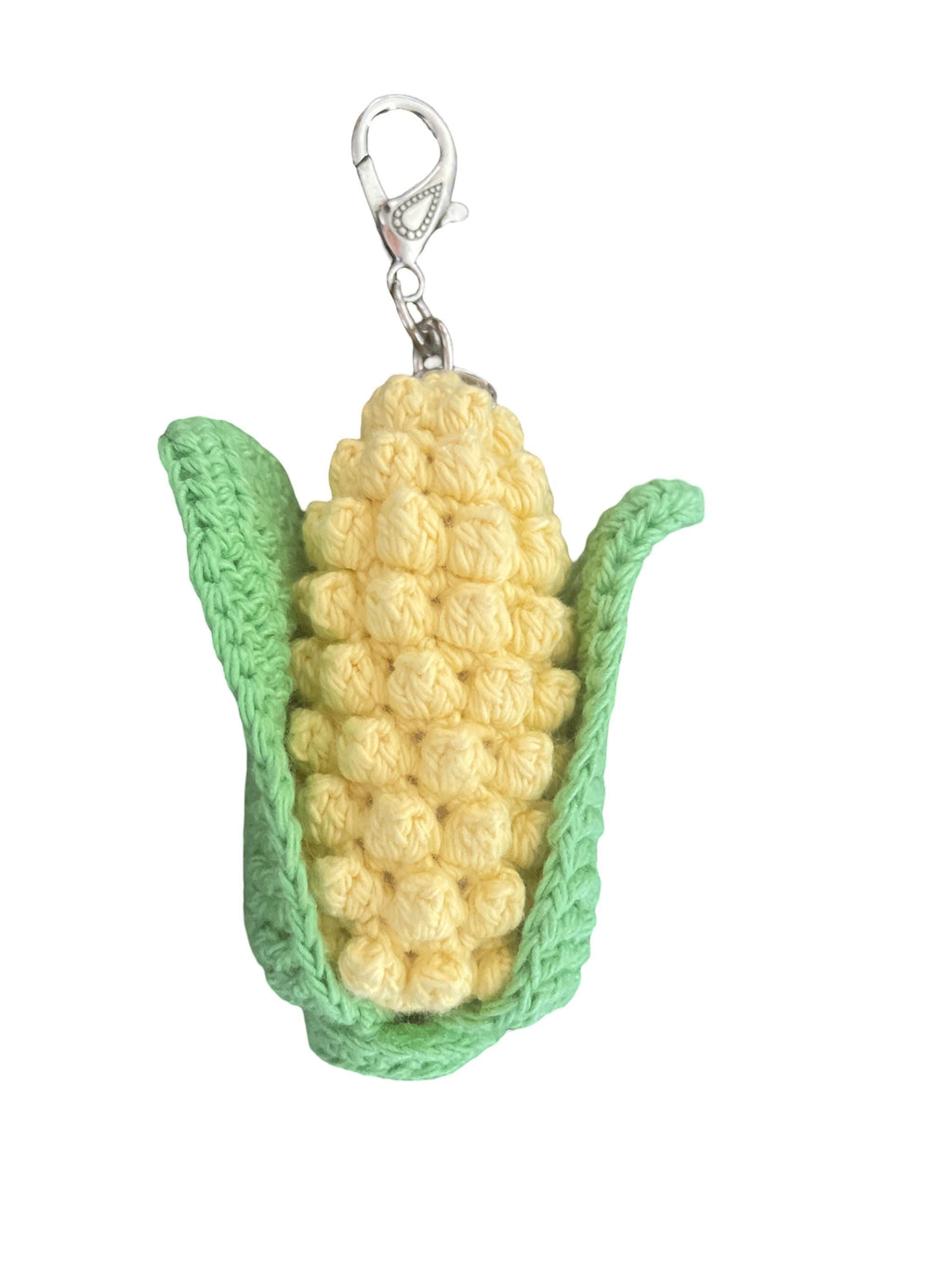 Handmade Crochet Corn Bag charm/ Keychain