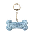 Crochet Bone bag charm - Blue