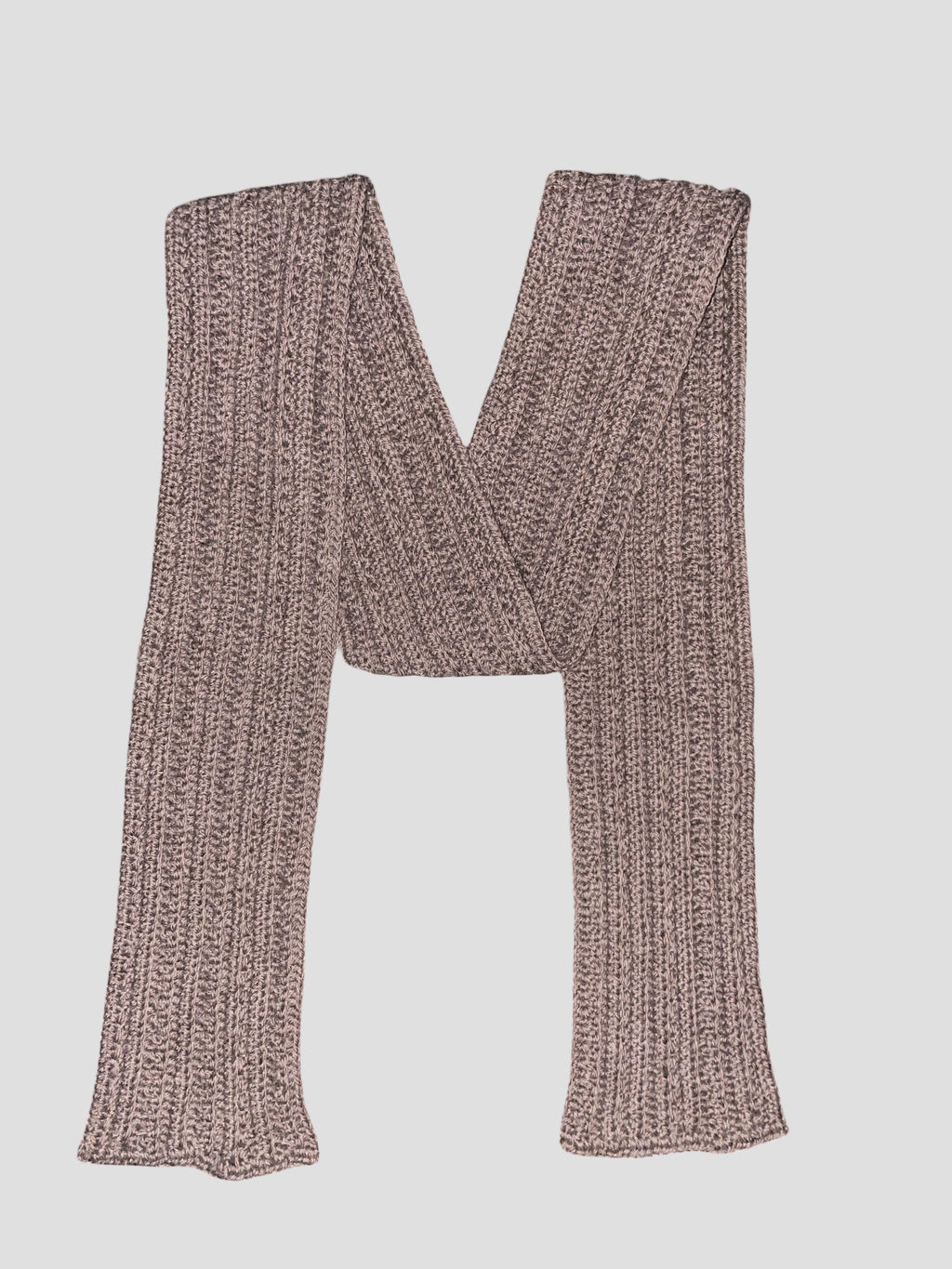 Long Crochet Wool Scarf
