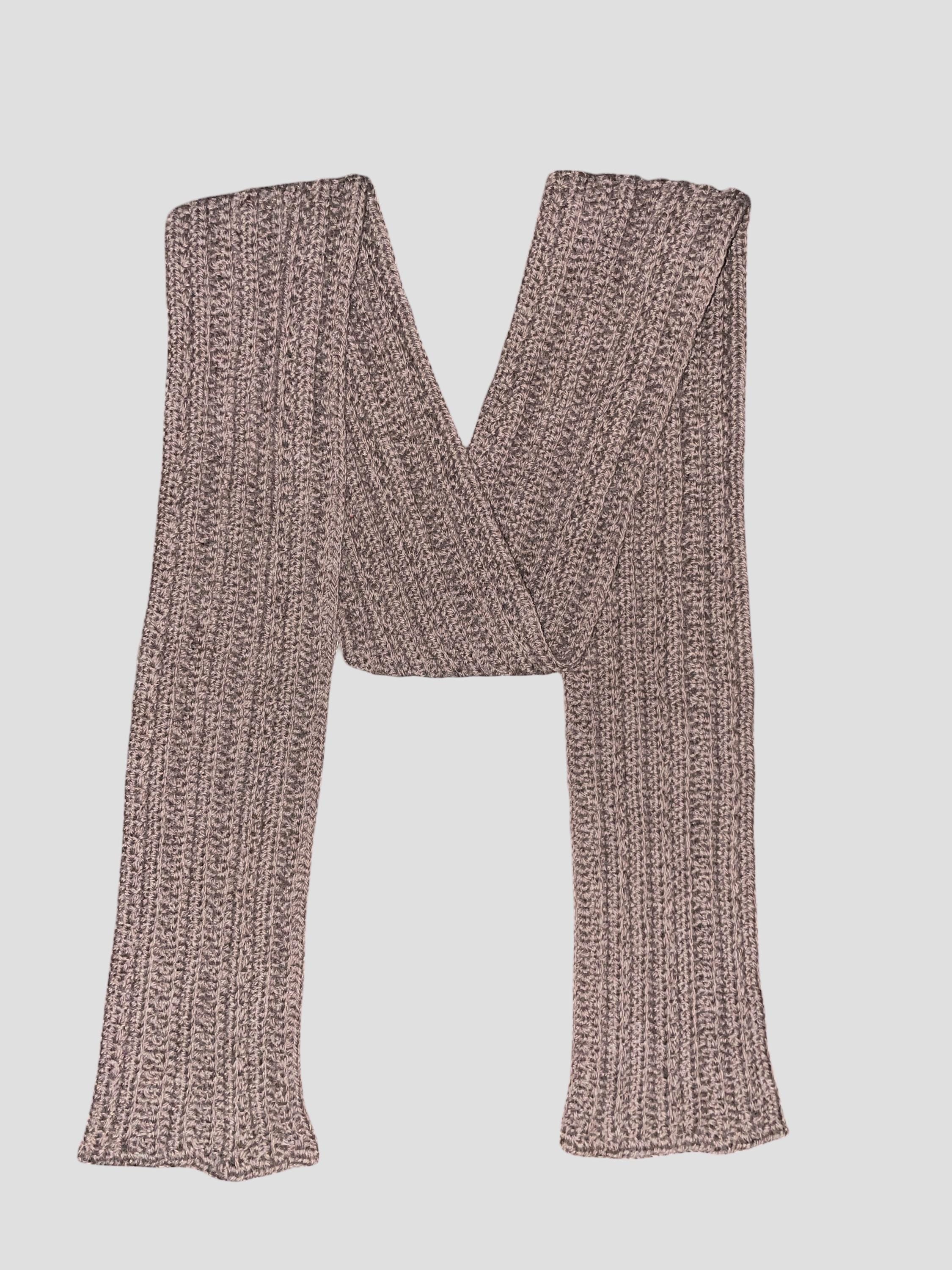 Long Crochet Wool Scarf