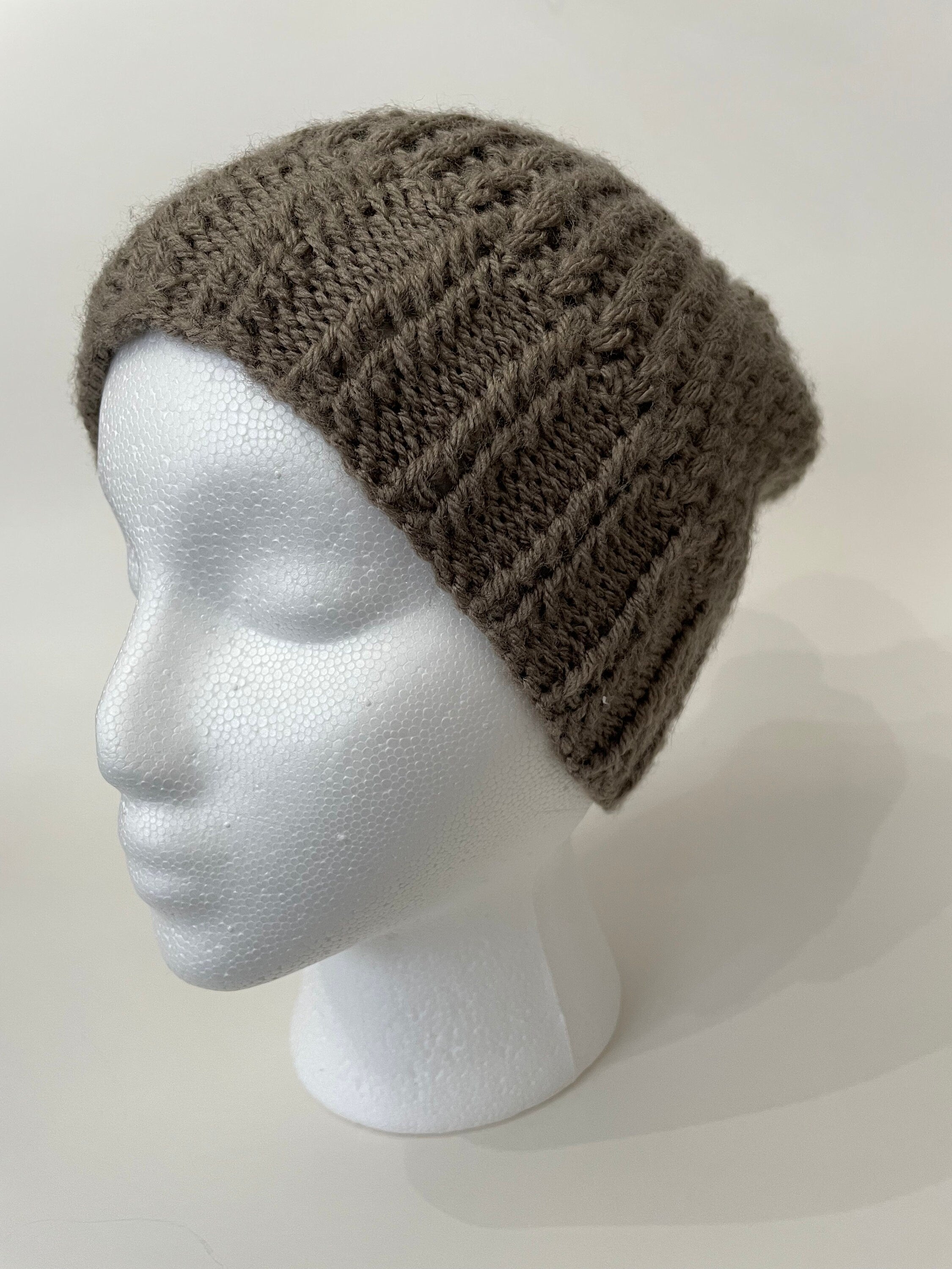 Handmade Knitted Hat - Slouched Beanie