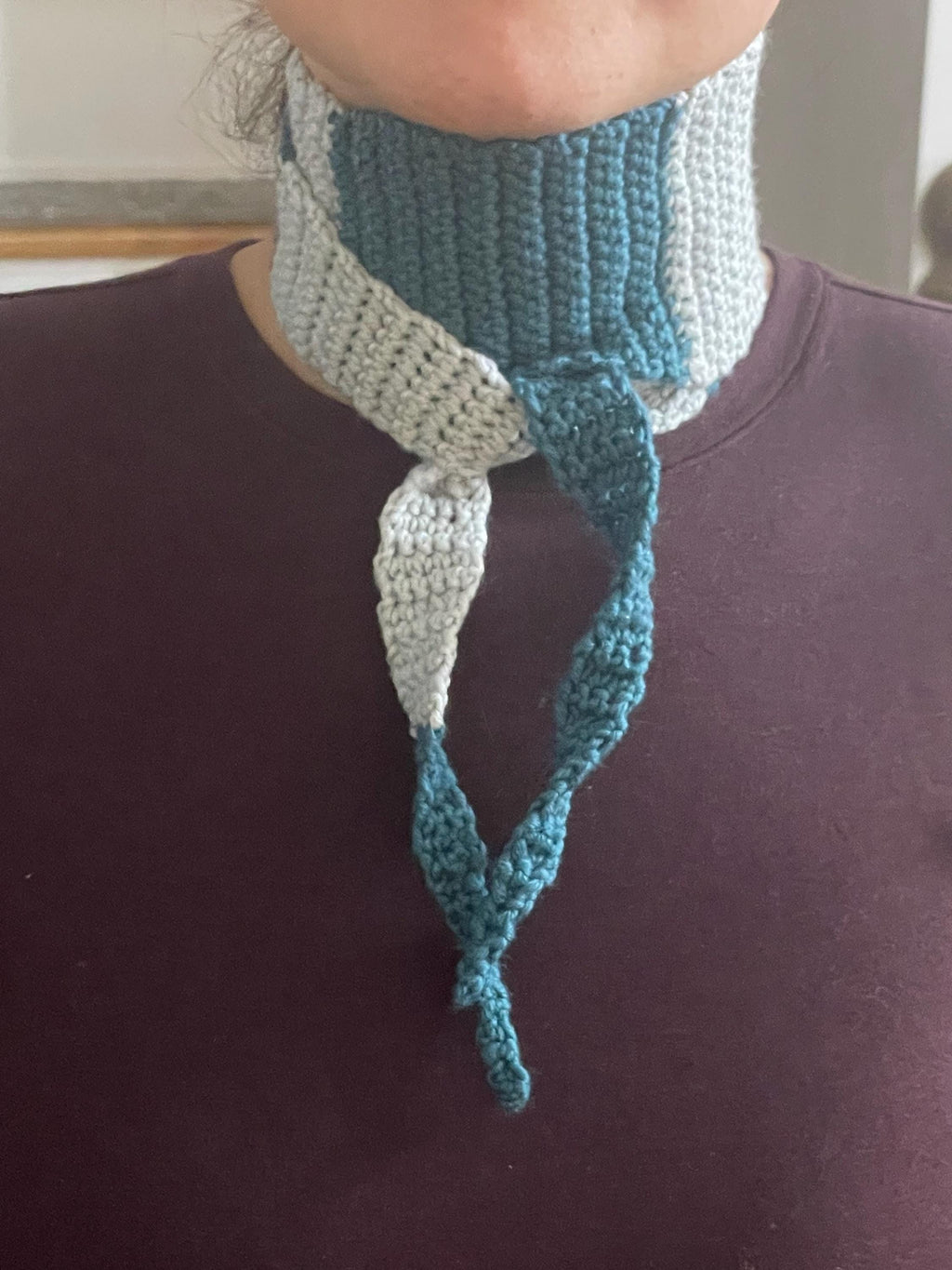 Handmade Crochet Sophie Scarf - two color