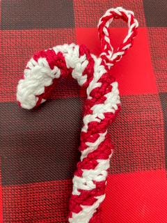 Crochet Candy Cane II Ornament