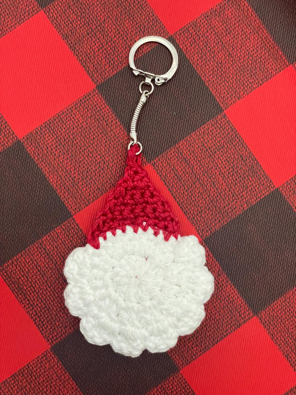 Santa Crochet bag charm/ Keychain