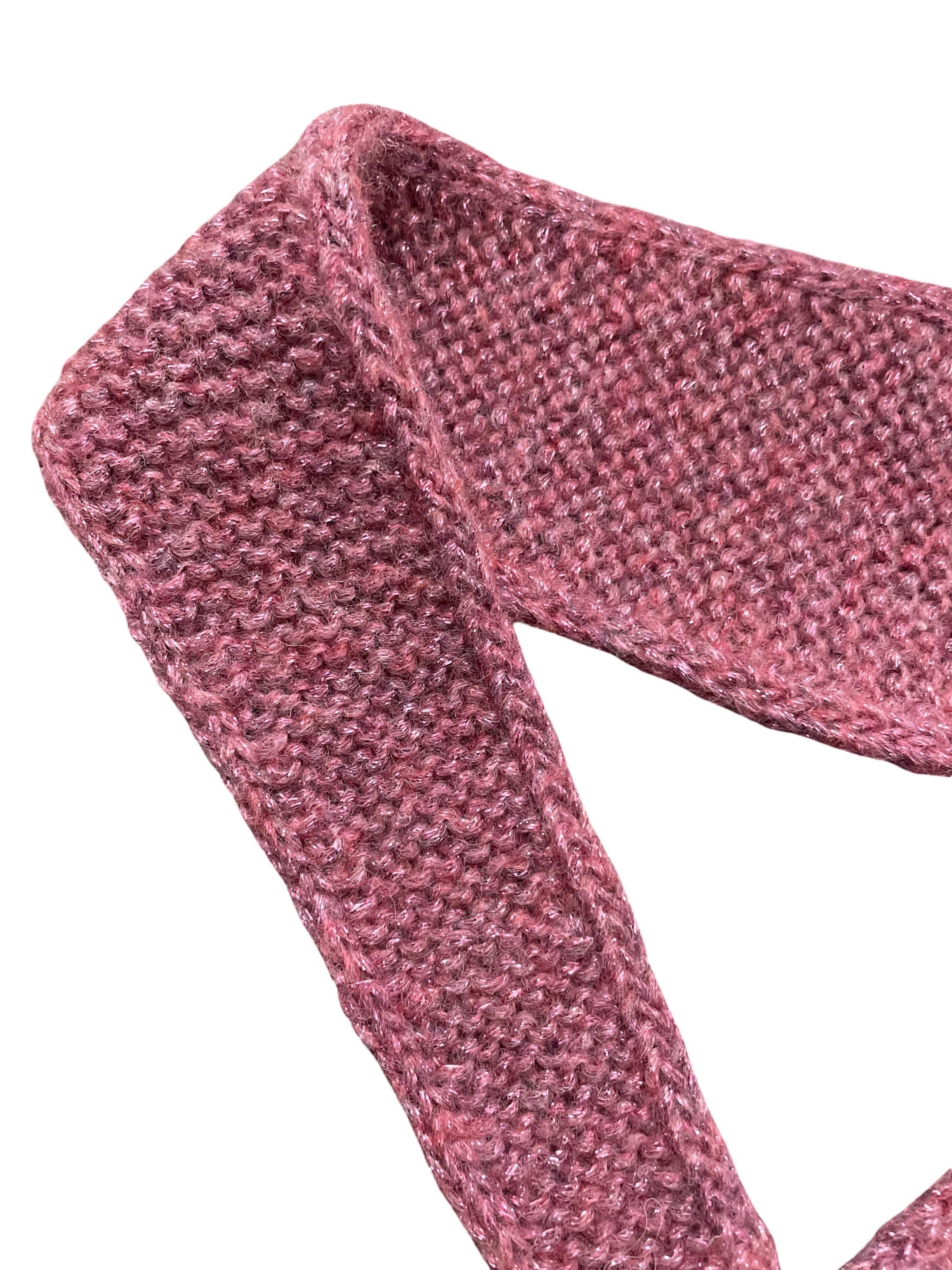Handmade Sparkly Sophie Scarf - pink with silver