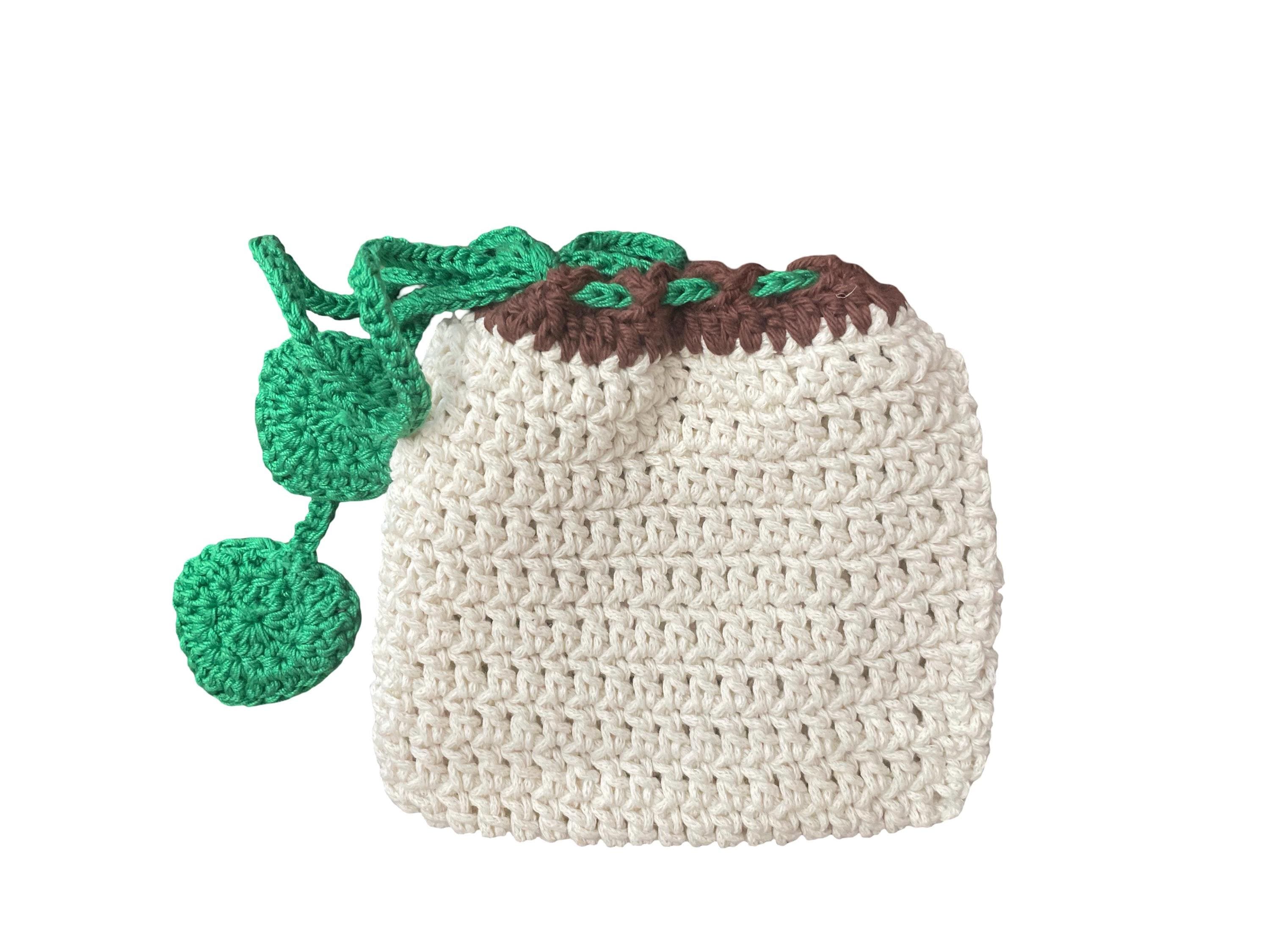 Crochet Sunflower Drawstring bag