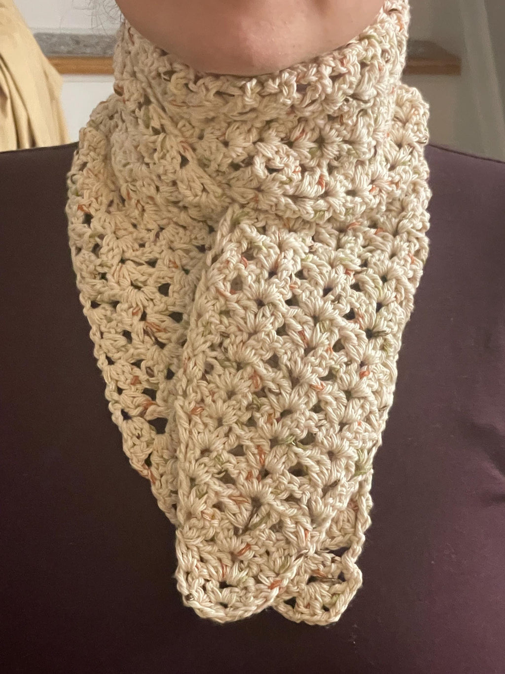 Handmade Crochet Scarf - Triangular