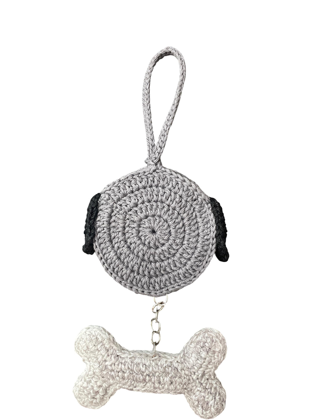 Crochet Dog + Bone Mini Bag