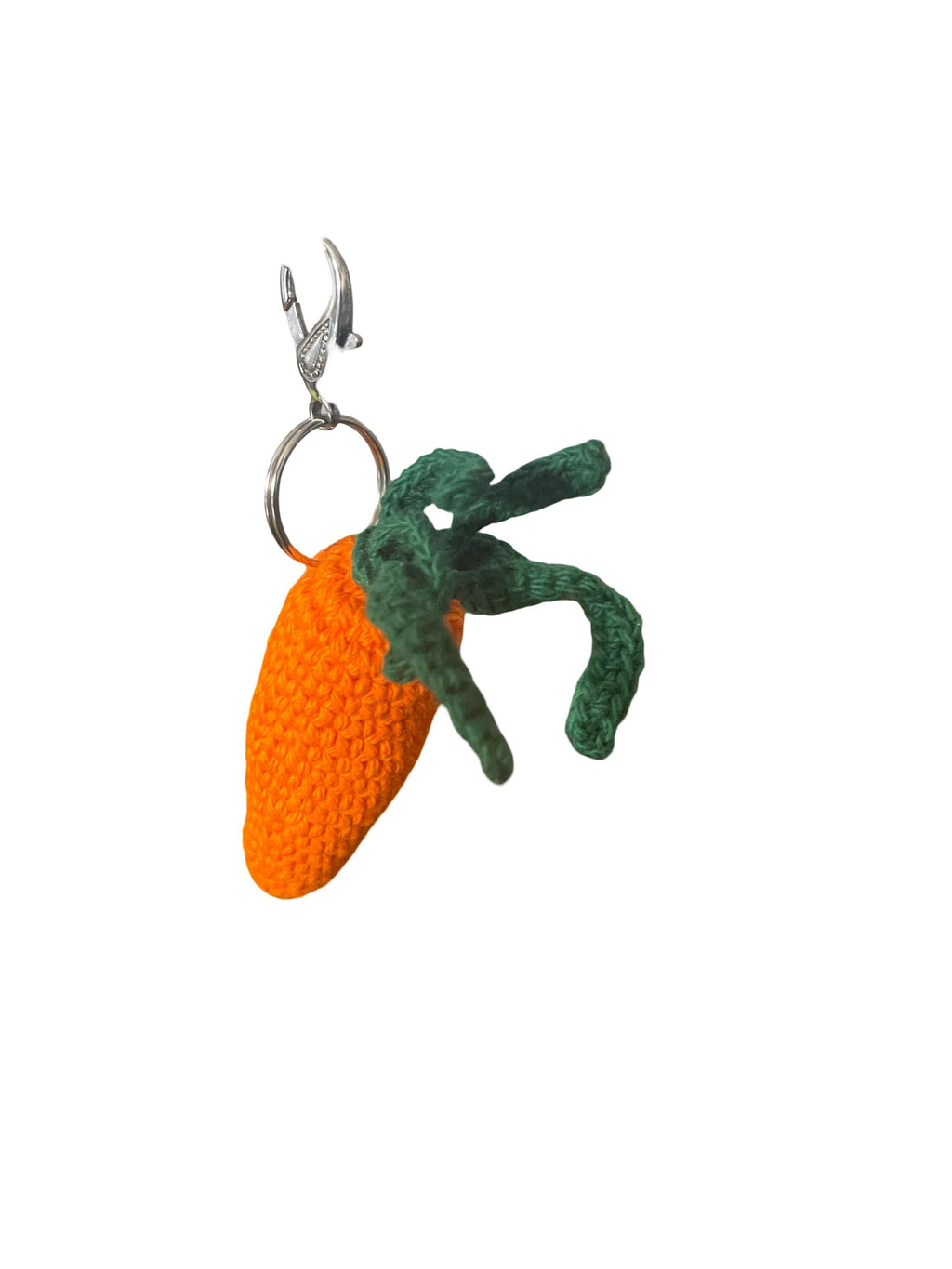 Handmade Crochet Carrot (large) Bag charm/ Keychain
