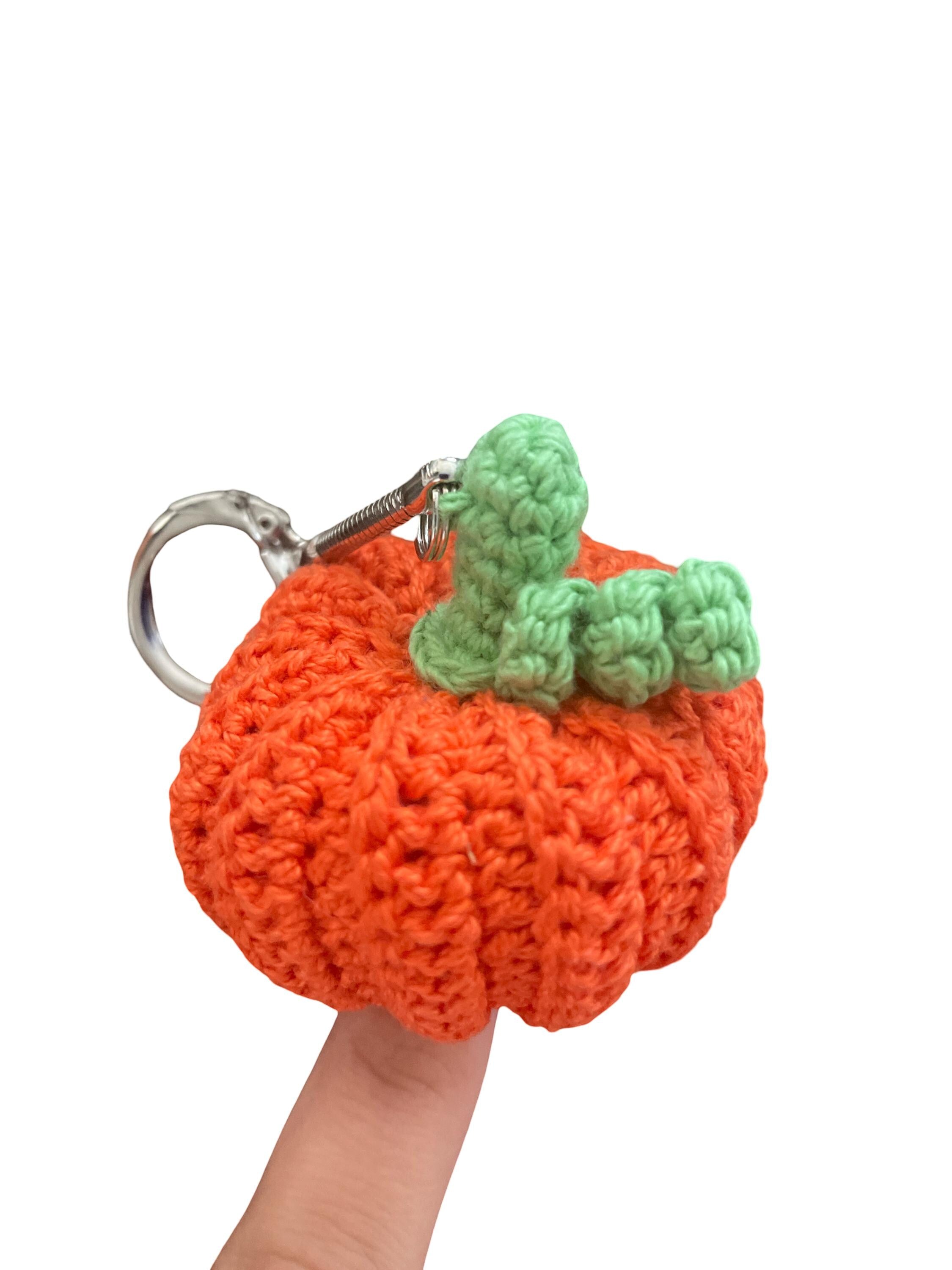 Handmade Crochet Pumpkin Bag charm/ Keychain