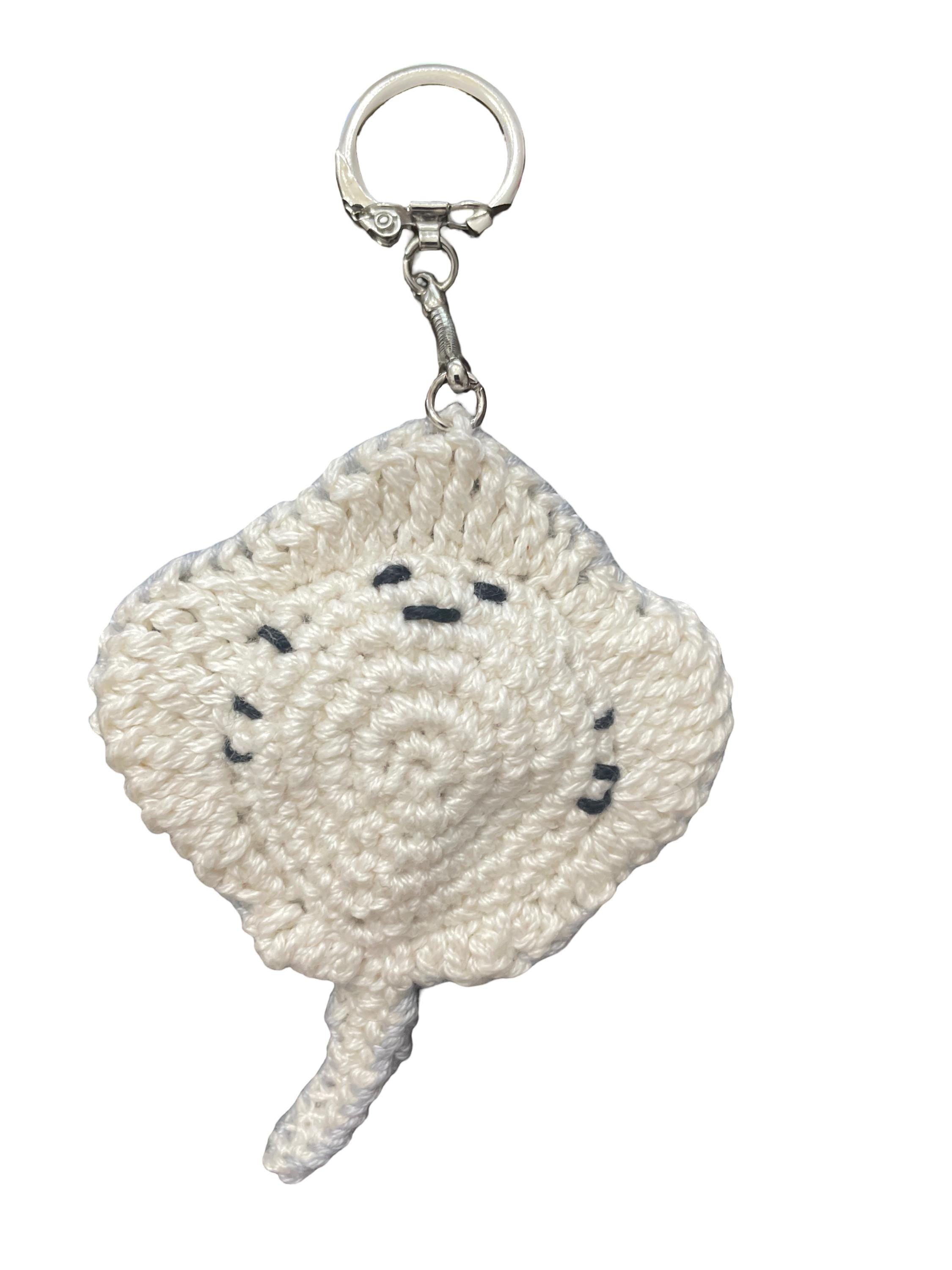 Crochet Bag Charm/ Keychain - Stingray II