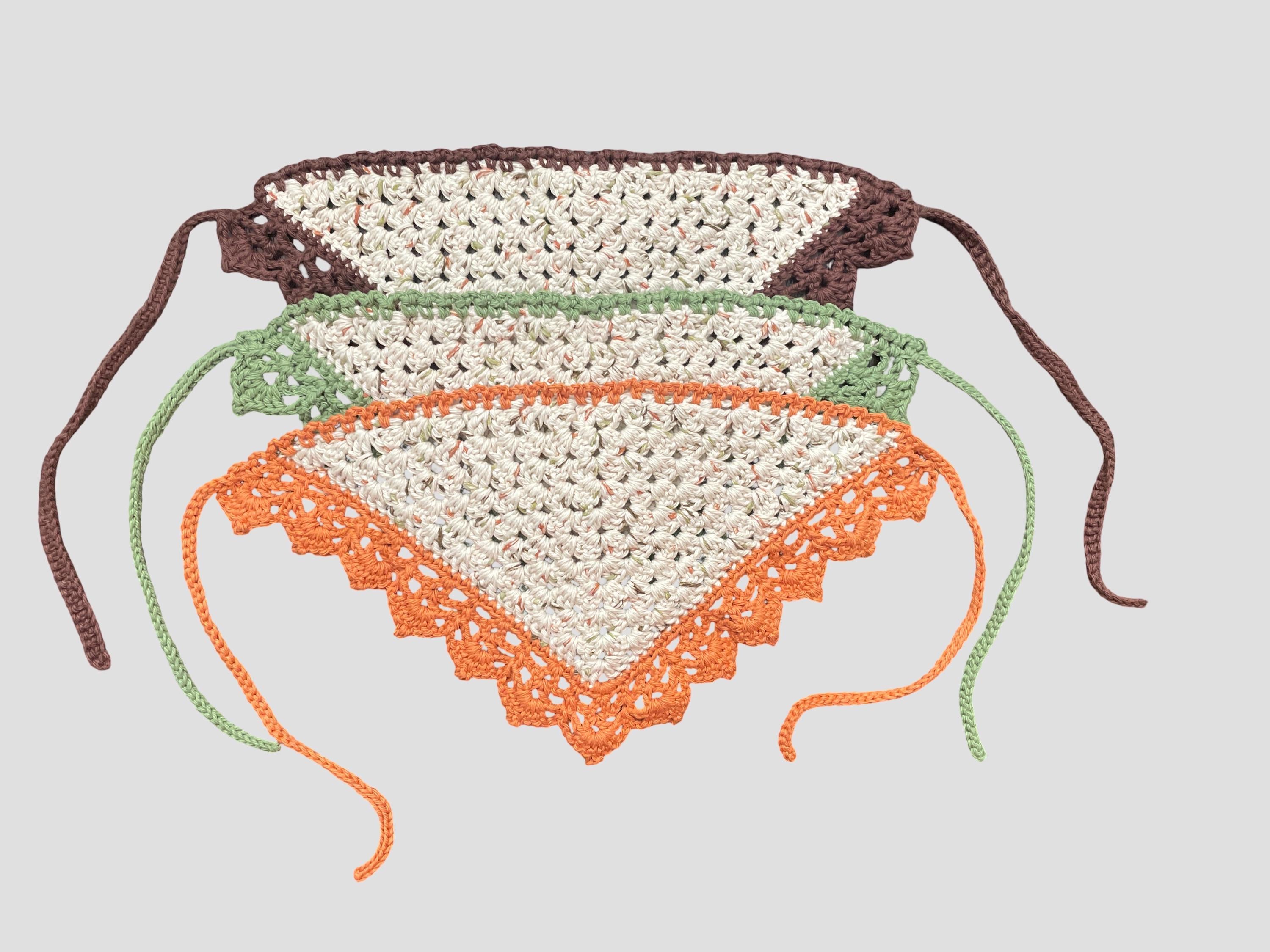 Crochet Bandana - Neutral Multi-colored