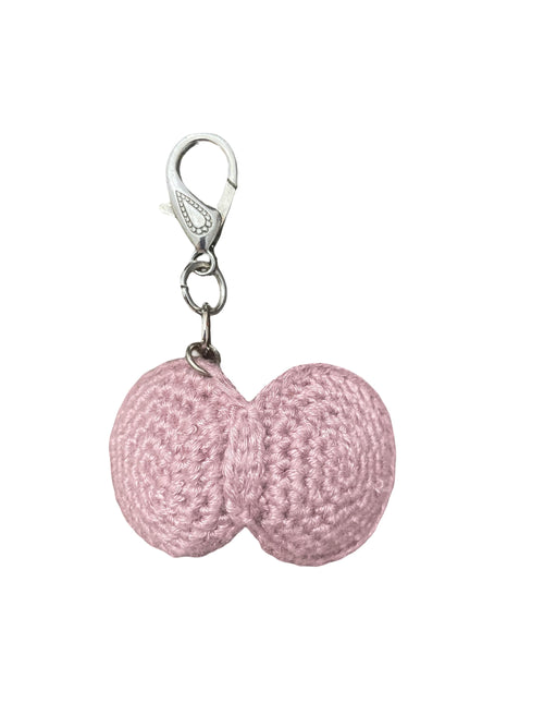 Crochet Bag Charm/ Keychain - Oyster