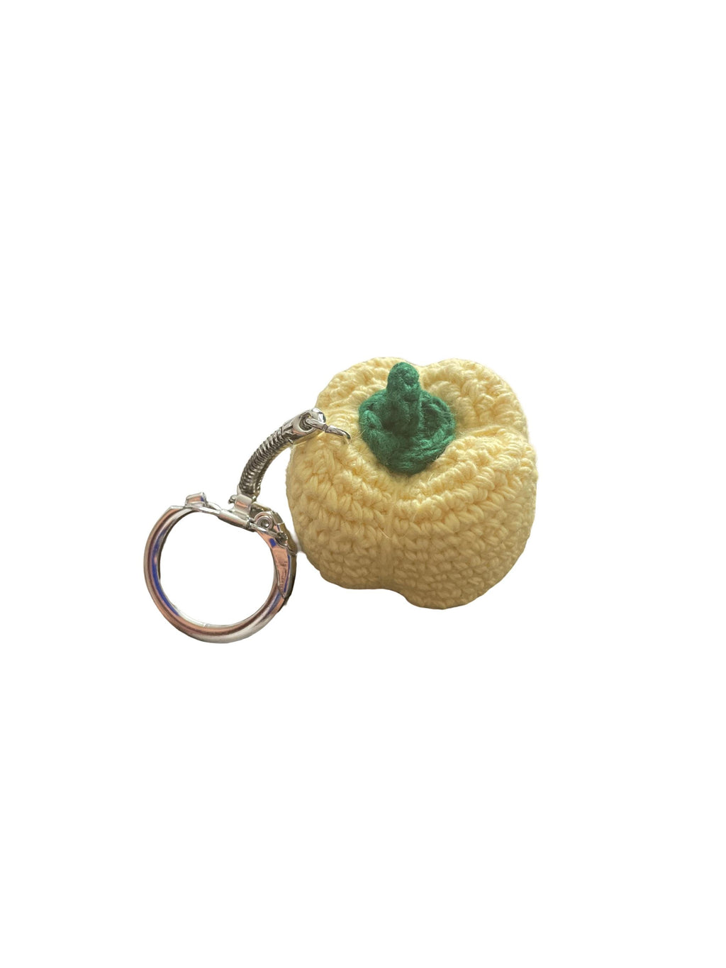 Handmade Crochet Yellow Bell Pepper Bag charm/ Keychain