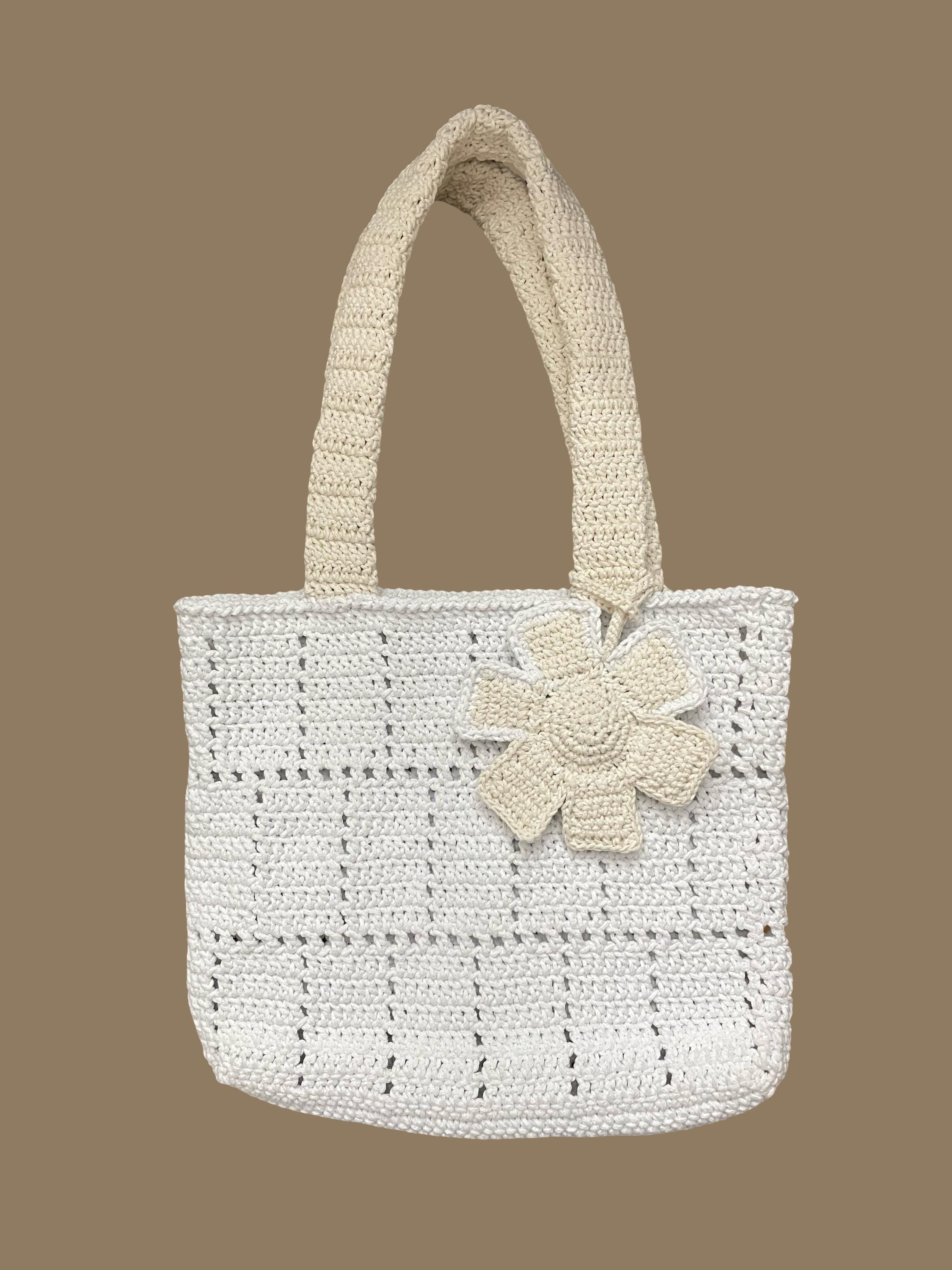 Crochet Daisy Tote bag
