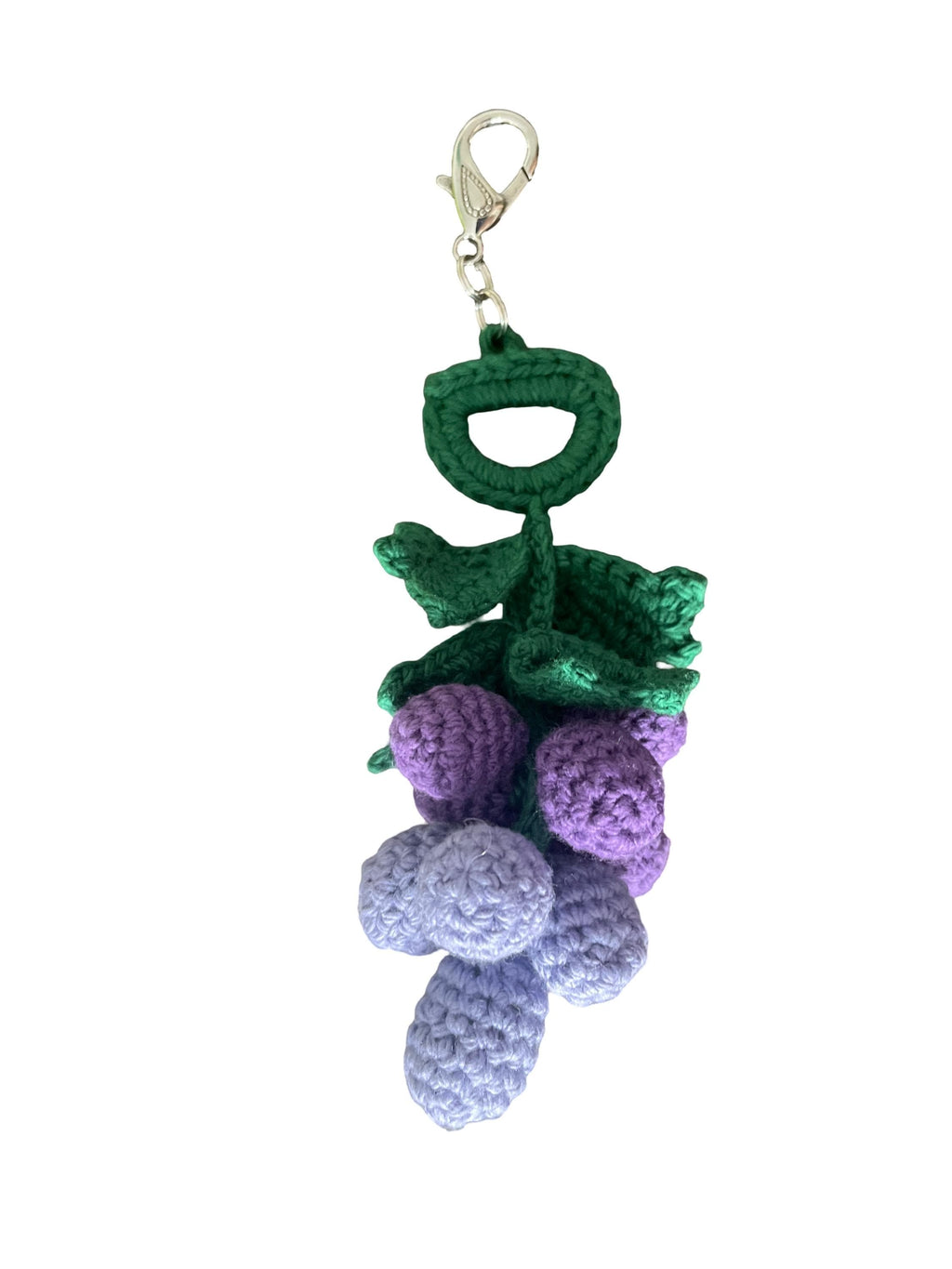 Handmade Crochet Grapes Bag charm/ Keychain
