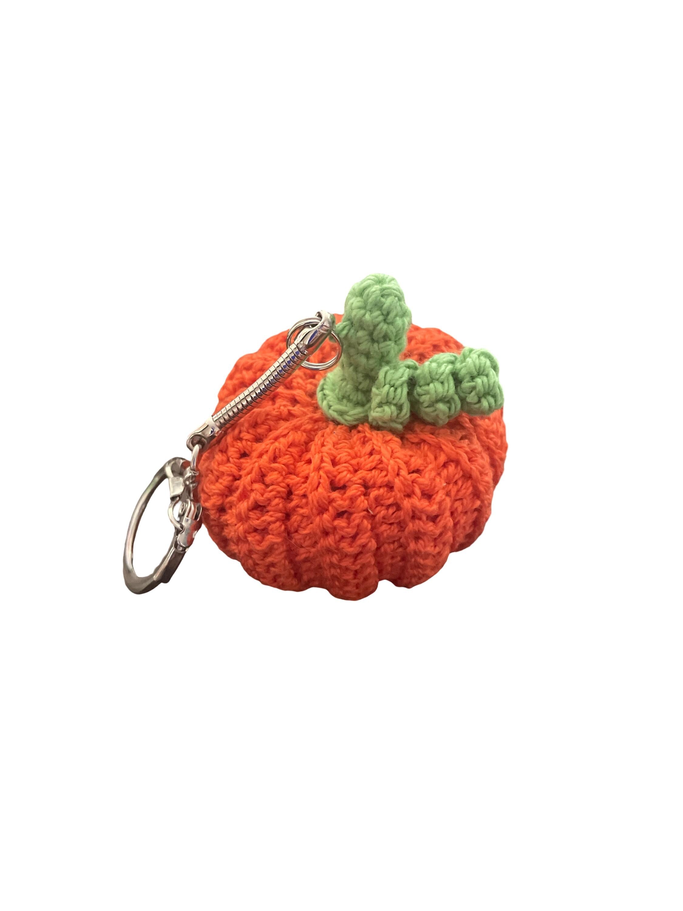 Handmade Crochet Pumpkin Bag charm/ Keychain