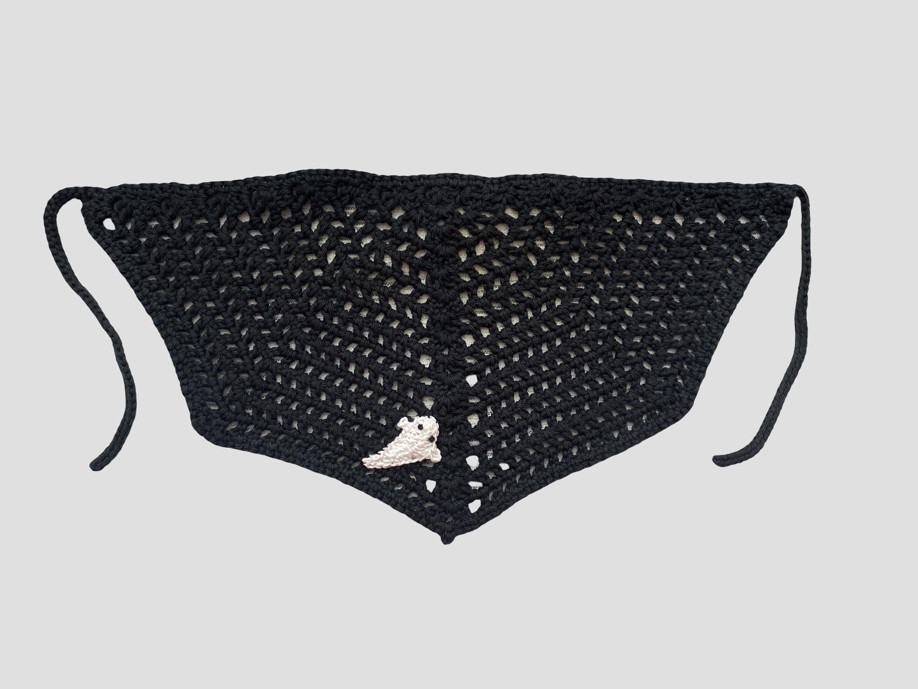 Handmade Crochet Bandana - Ghost