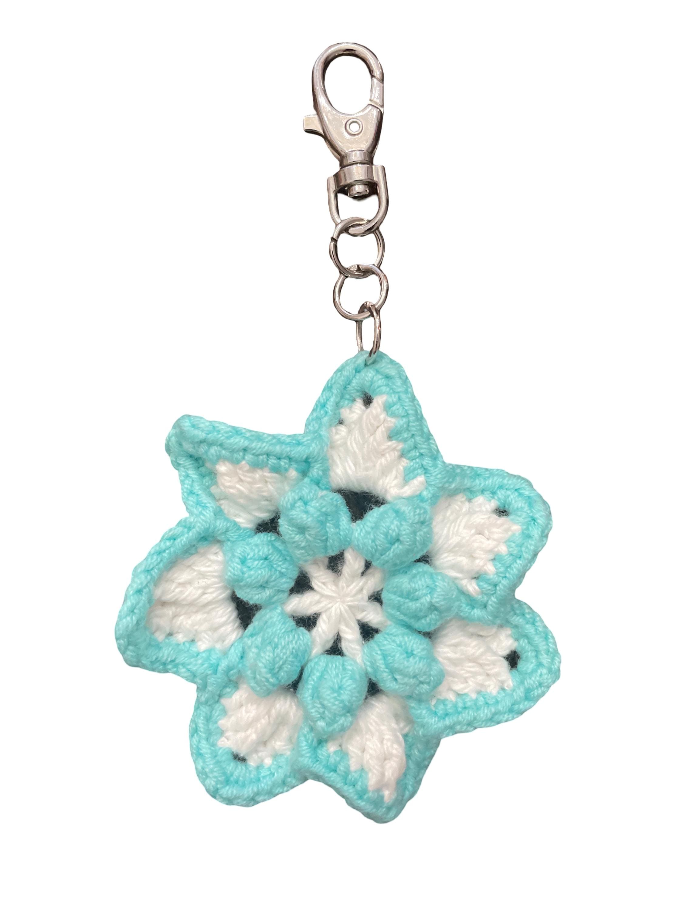 Crochet Bag Charm/ Keychain - Starflower