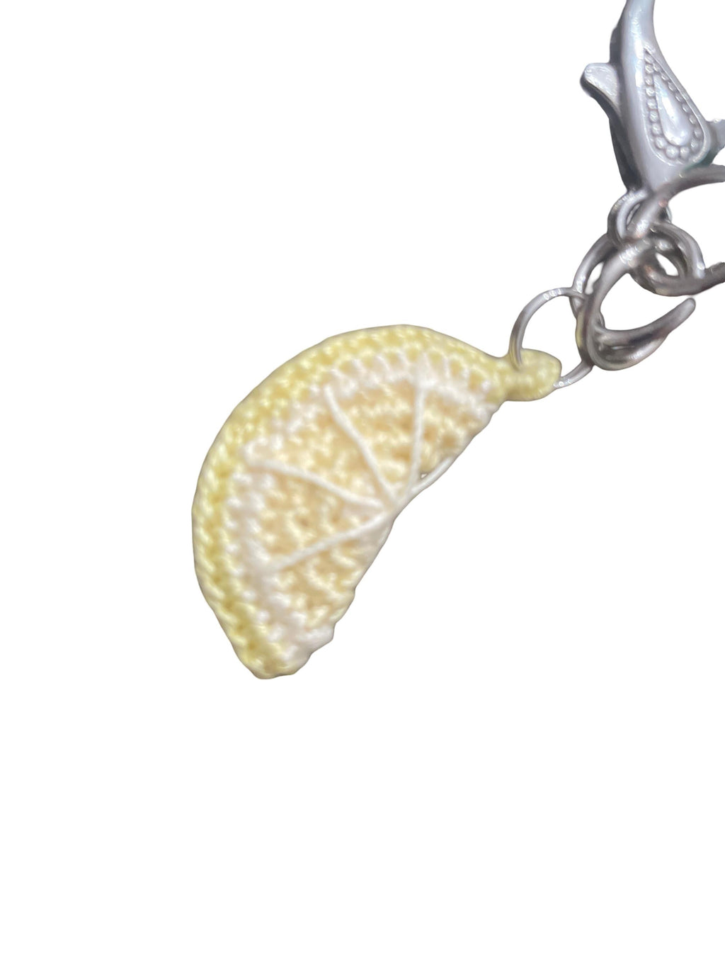 Crochet Lemon & a slice -  Bag Charm/ Keychain