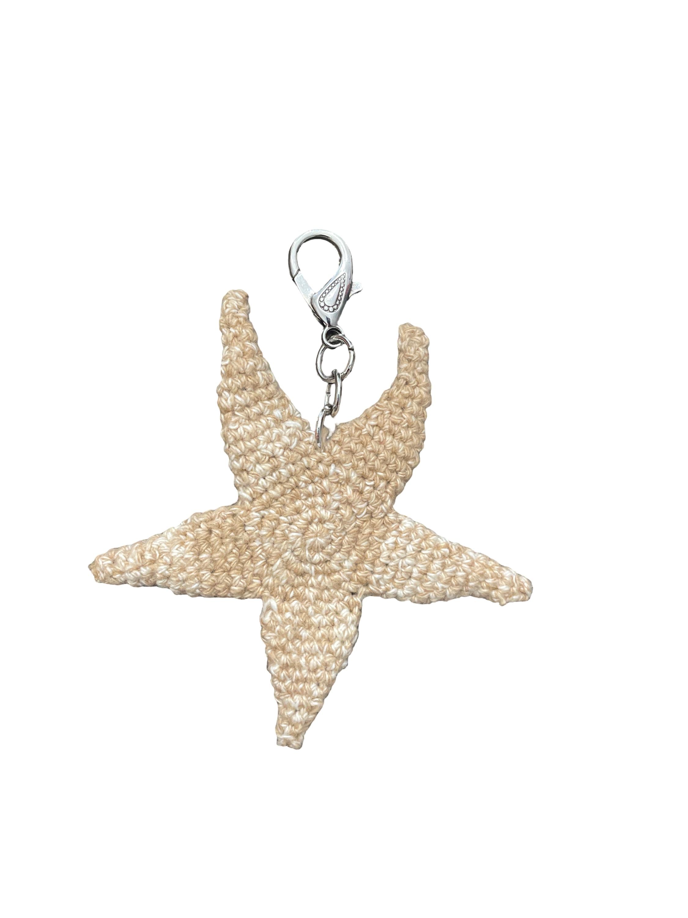 Crochet Bag Charm/ Keychain - Starfish
