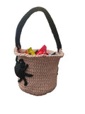 Handmade Crochet Halloween top handle bag - Spider & Bat