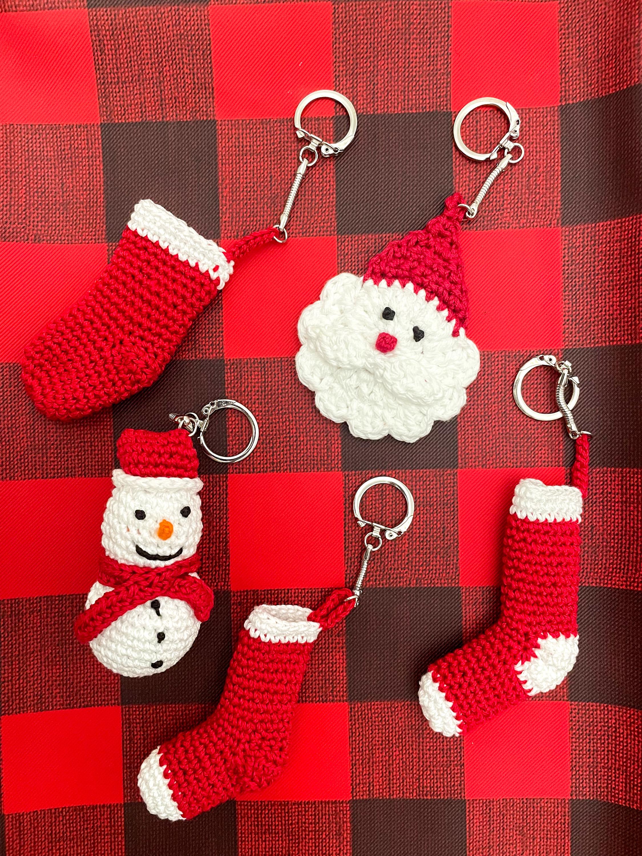 Stocking I Crochet bag charm/ Keychain