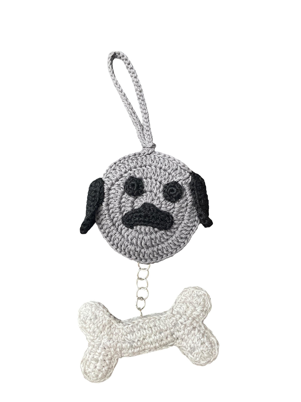 Crochet Dog + Bone Mini Bag