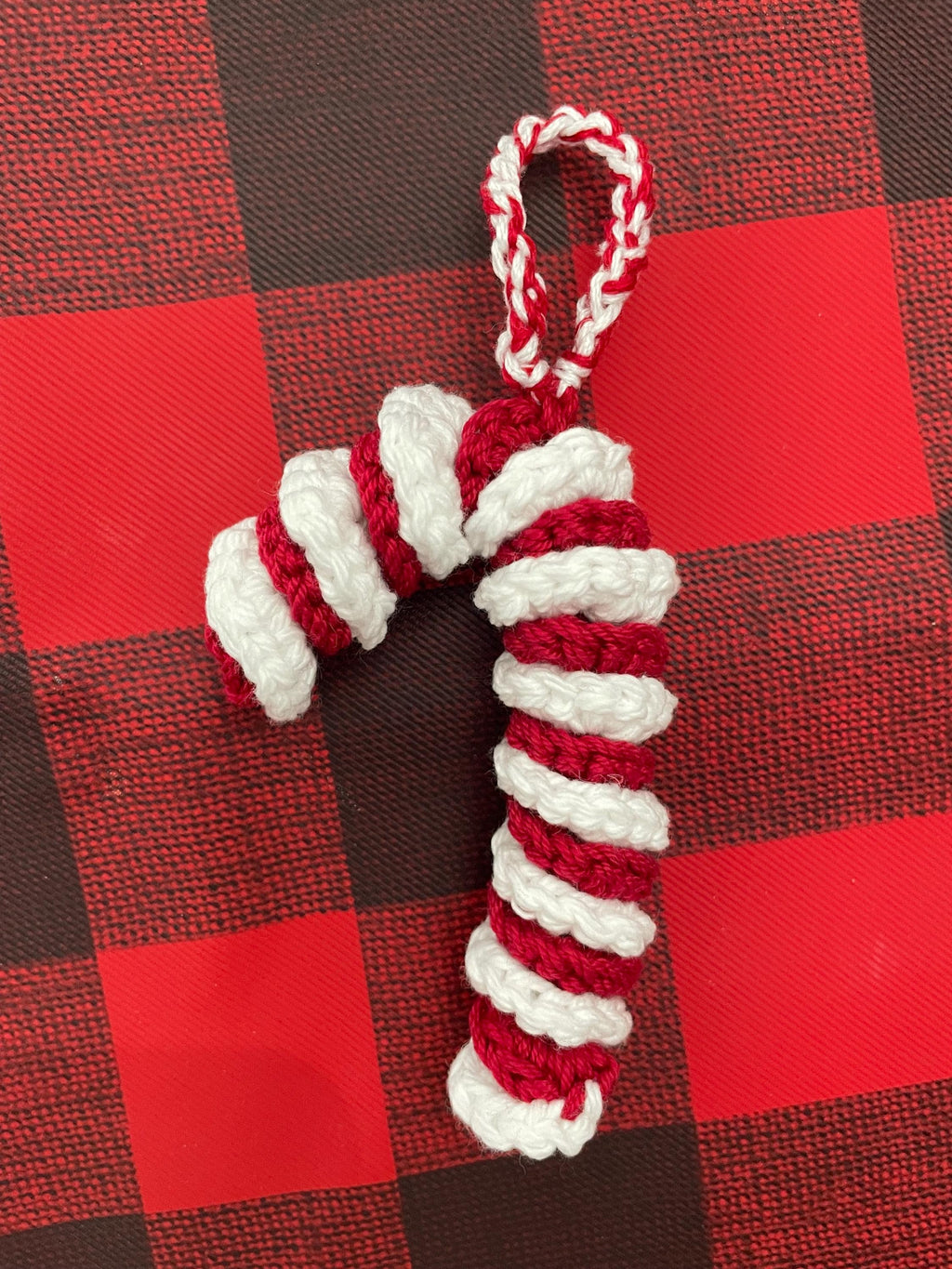 Crochet Candycane Ornament I