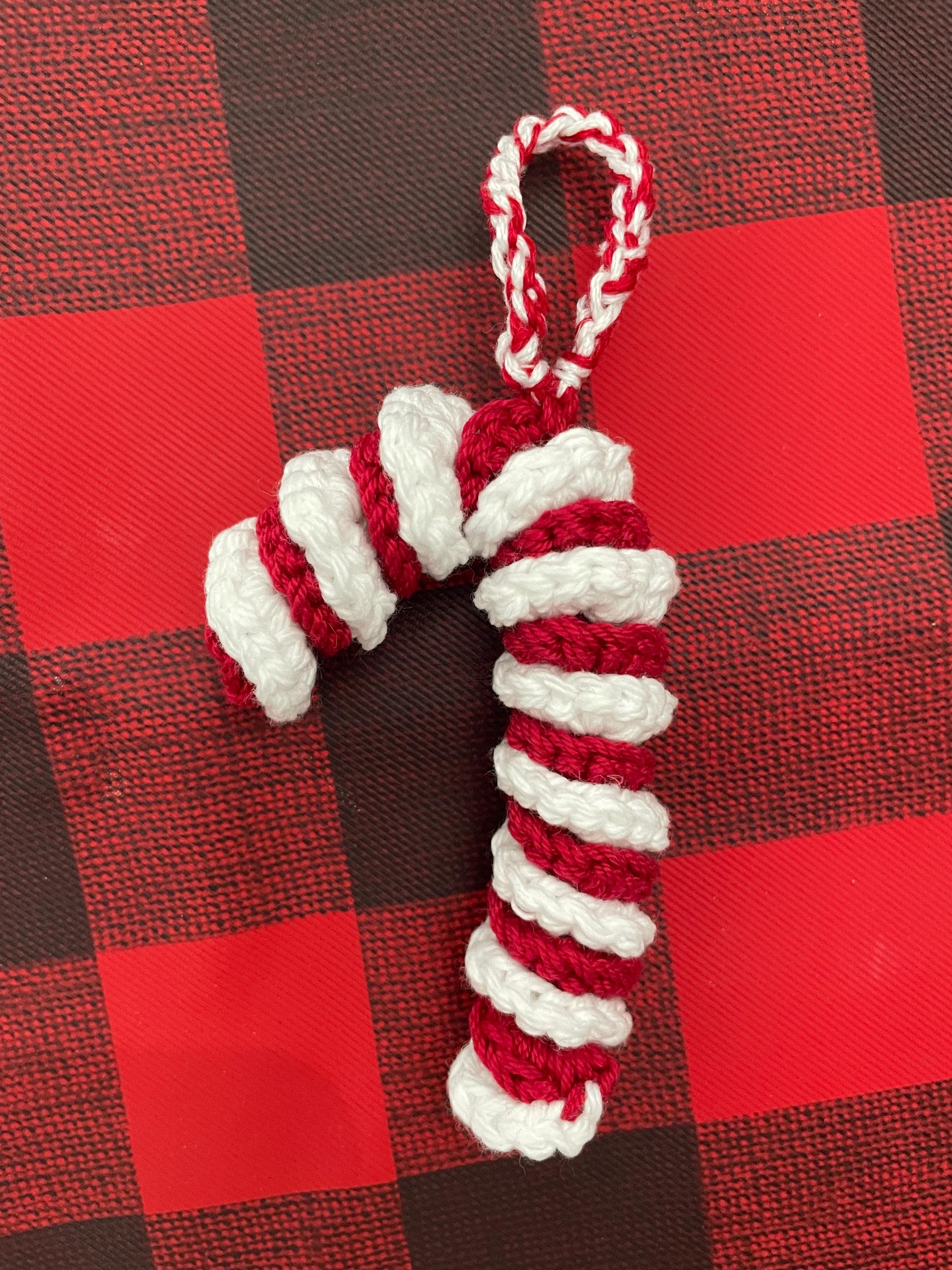 Crochet Candycane Ornament I